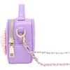 Belle Pearl Bow Handbag, Purple - Bags - 2