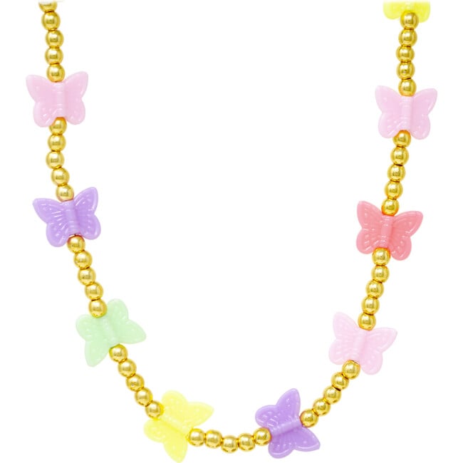 Butterfly Bead Necklace, Multicolors - Necklaces - 2