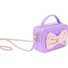 Belle Pearl Bow Handbag, Purple - Bags - 3