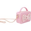 Belle Pearl Bow Handbag, Pink - Bags - 3