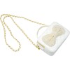 Belle Pearl Bow Handbag, White - Bags - 4