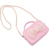 Belle Pearl Bow Handbag, Pink - Bags - 4
