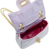 Classic Quilted Sparkle Mini Purse, Purple - Bags - 5