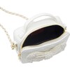 Belle Pearl Bow Handbag, White - Bags - 5
