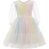 Fantasia Rainbow Tulle Dress, Multicolor - Dresses - 1 - thumbnail