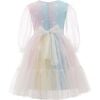 Fantasia Rainbow Tulle Dress, Multicolor - Dresses - 3