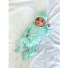 Bamboo Solid Footed Zippered Onesie, Pastel Mint Ice - Footie Pajamas - 3