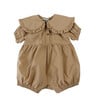 Till Large Ruffled Collar Playsuit, Warm Hazelnut - Rompers - 1 - thumbnail