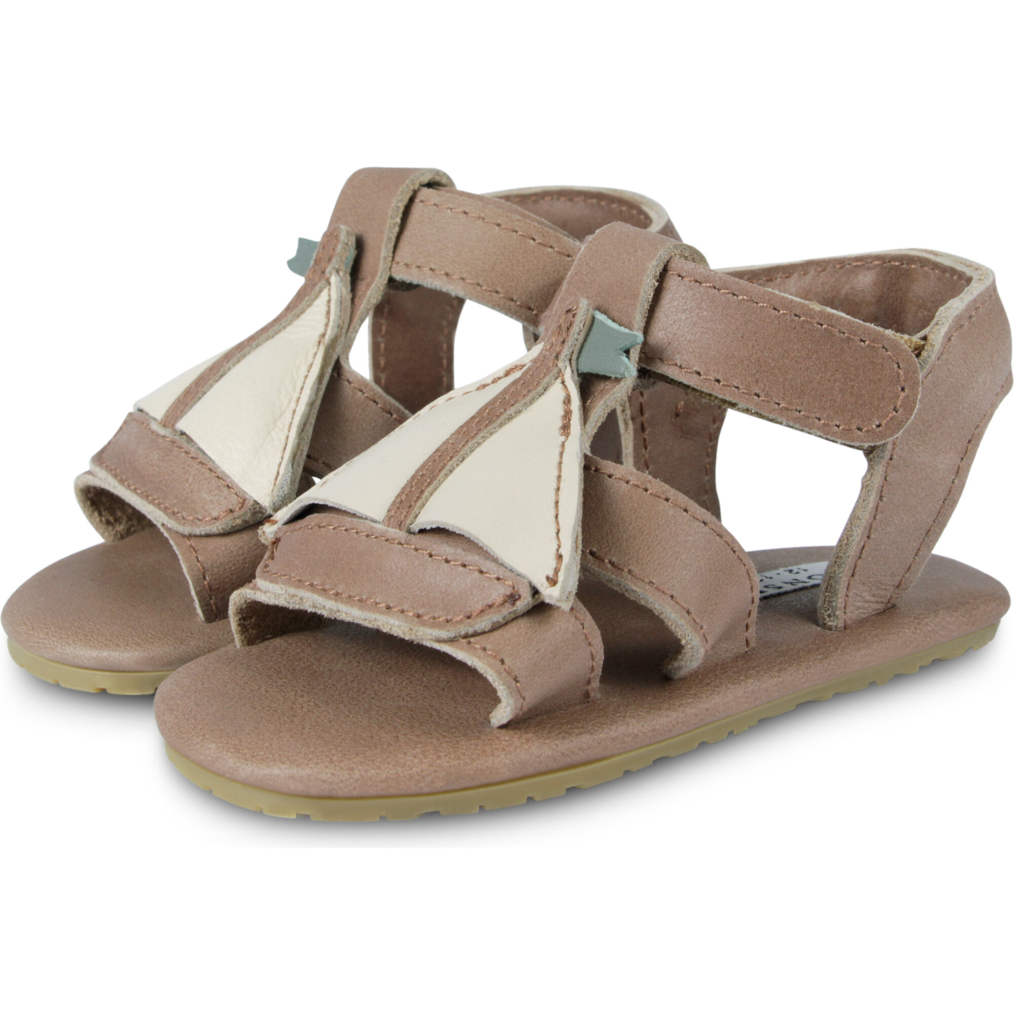 Flops Boat Old Leather Sandals, Nutmeg - Sandals - 1