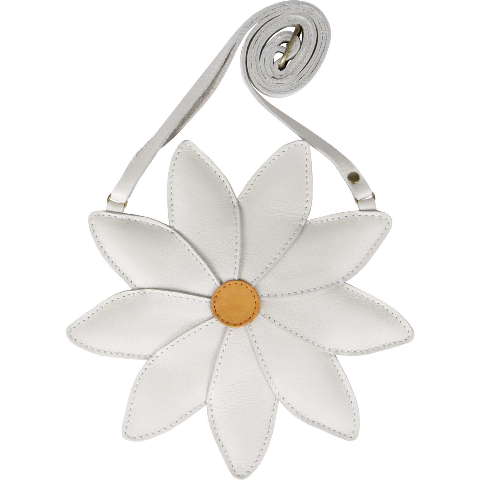 Toto Daisy Leather Purse, Off-White - Bags - 1