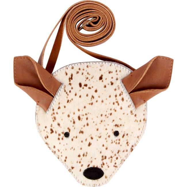 Britta Exclusive Bambi Spotted Cow Hair Purse, Cream And Brown