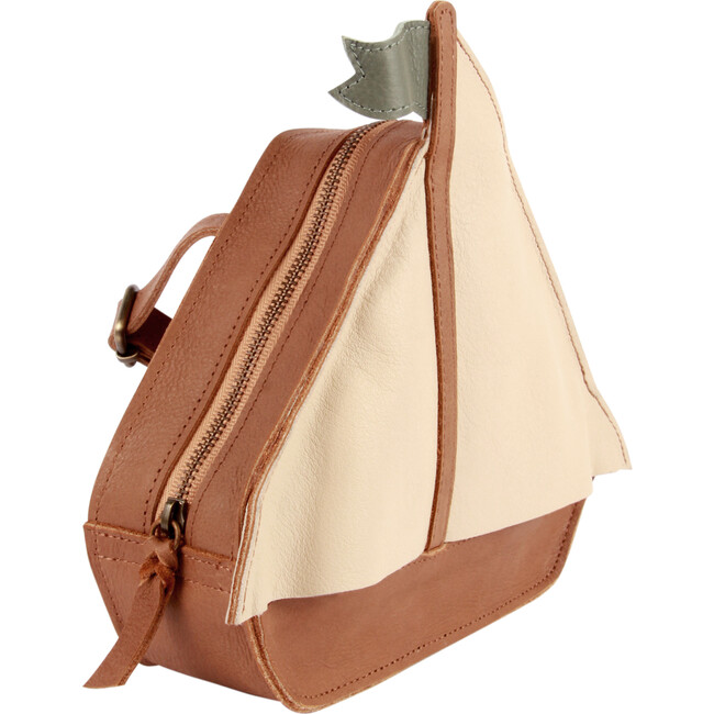 Nino Boat Leather Backpack, Nutmeg - Backpacks - 3