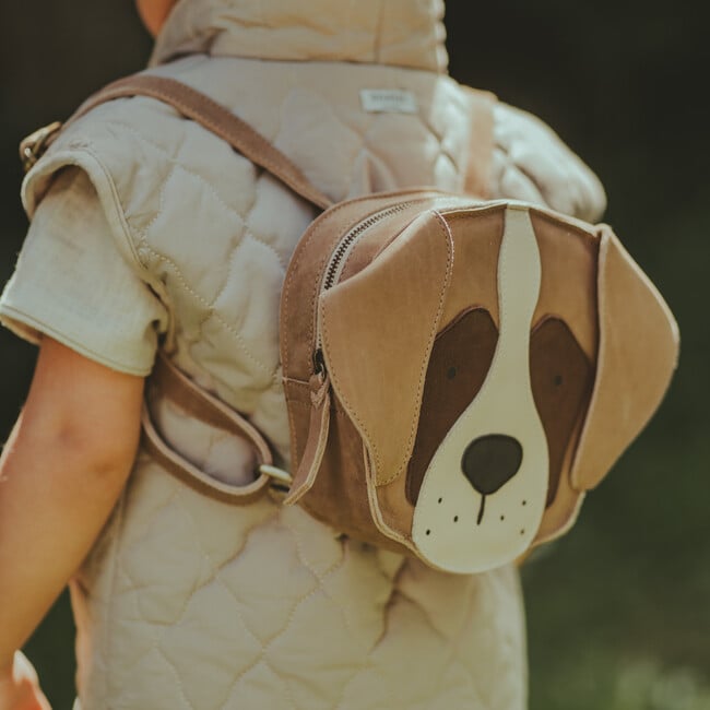 Kapi Special Saint Bernard Nubuck Backpack, Truffle - Backpacks - 2