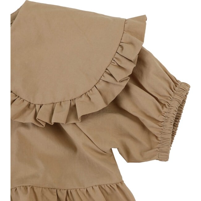 Till Large Ruffled Collar Playsuit, Warm Hazelnut - Rompers - 4