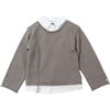 Haga Round Neck Loose Fit Sweater, Light Taupe - Sweaters - 1 - thumbnail