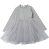 Perla Tulle Dress, Lavender Grey - Dresses - 1 - thumbnail