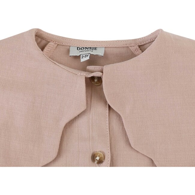 Poda Large Collar Buttoned Blouse, Crystal Pink - Blouses - 3