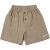 Waid 2-Side Patch Pocket Buttoned Shorts, Light Hay - Shorts - 1 - thumbnail