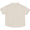 David V-Neck Short Sleeve Shirt, Sand Beige - Shirts - 3