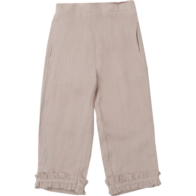 Buriffe Ruffles Hem Trousers, Rose Powder