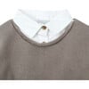 Haga Round Neck Loose Fit Sweater, Light Taupe - Sweaters - 4