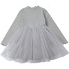 Perla Tulle Dress, Lavender Grey - Dresses - 3