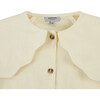 Poda Large Collar Buttoned Blouse, Lily White - Blouses - 3