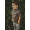 David V-Neck Short Sleeve Shirt, Brown - Shirts - 6