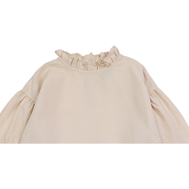 Kyara Ruffled Closed Neck Dress, Powder - Dresses - 4