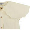 Poda Large Collar Buttoned Blouse, Lily White - Blouses - 4