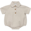 Krimml Collared Buttoned Romper, Birch - Onesies - 1 - thumbnail