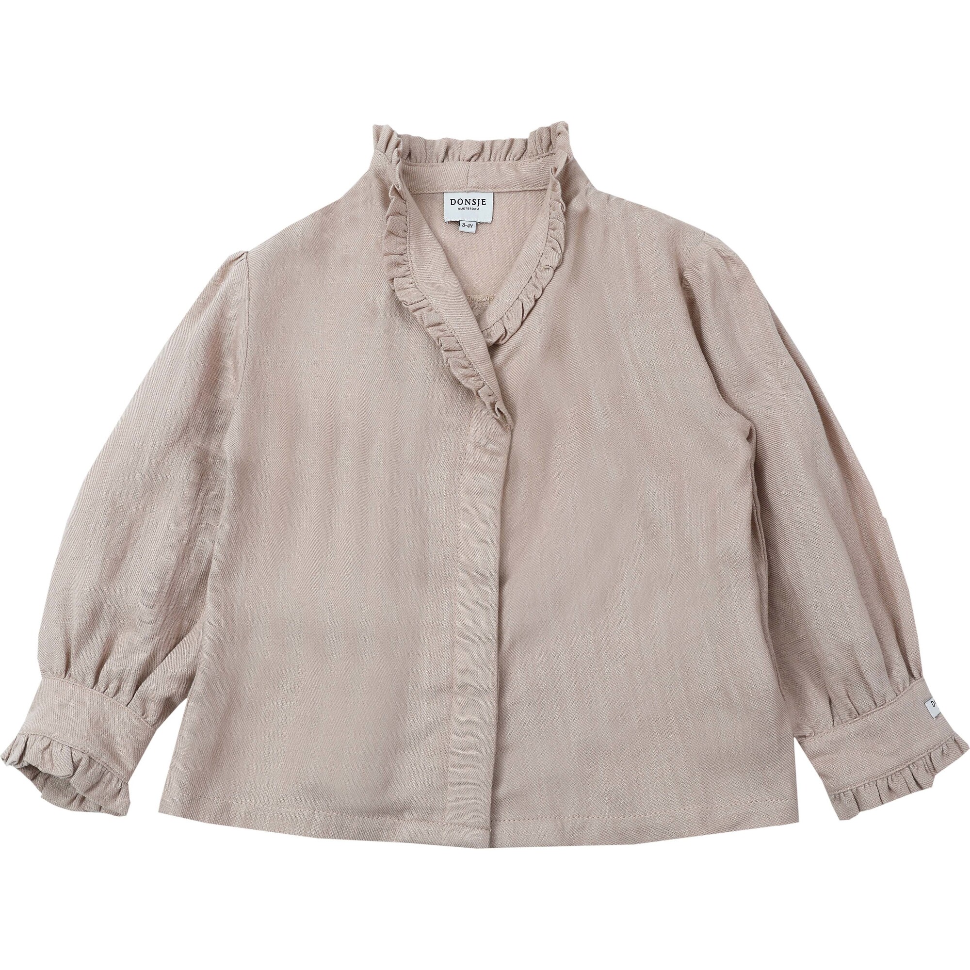 Mytti Ruffled Cuff Blouse, Rose Powder - Blouses - 1