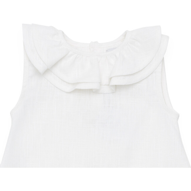 Michelle Ruffled Collar Sleeveless Dress, Off-White - Dresses - 4