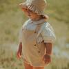 Florine Puff Sleeve Peter Pan Collar Romper, Powder Beige - Onesies - 2