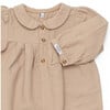 Nanieke Peter Pan Collar Loose Fit Onesie, Rose Mocha - Bodysuits - 3