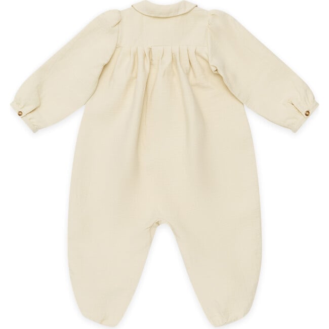 Nanieke Peter Pan Collar Loose Fit Onesie, Light Corn - Bodysuits - 3