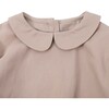 Florine Puff Sleeve Peter Pan Collar Romper, Vintage Rose - Onesies - 4