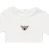 Davis Embroidered Koala Bodysuit, Off-White - Onesies - 4