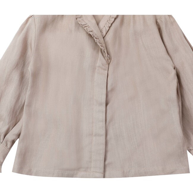 Mytti Ruffled Cuff Blouse, Rose Powder - Blouses - 5