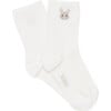 Bell Bunny Calf-Length Socks, Warm White - Socks - 1 - thumbnail