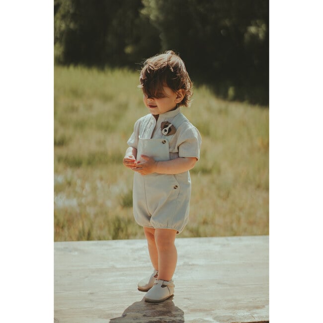 Daws Buttoned Short Overalls, Silvery Thyme - Overalls - 6