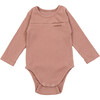 Mooby Long Sleeve Bodysuit, Rose Dawn - Onesies - 1 - thumbnail