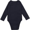 Mooby Long Sleeve Bodysuit, Navy - Onesies - 1 - thumbnail