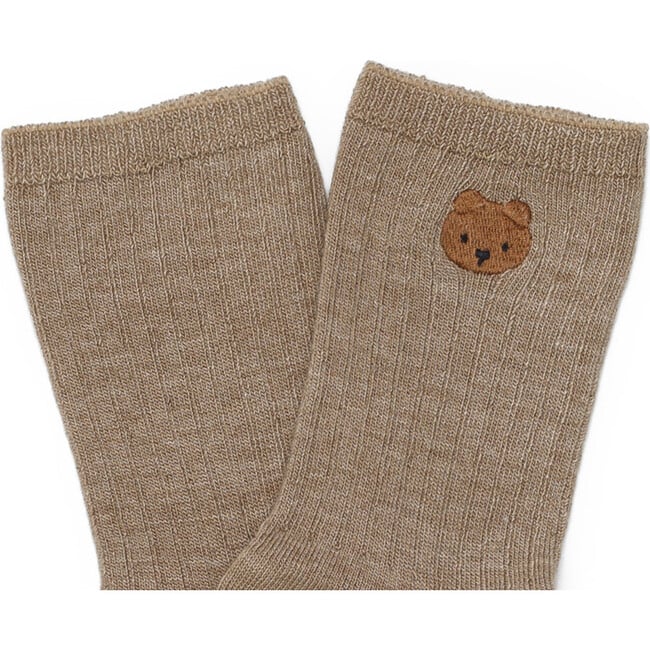 Bell Bear Calf-Length Socks, Dusty Green - Socks - 3