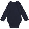 Mooby Long Sleeve Bodysuit, Navy - Onesies - 2