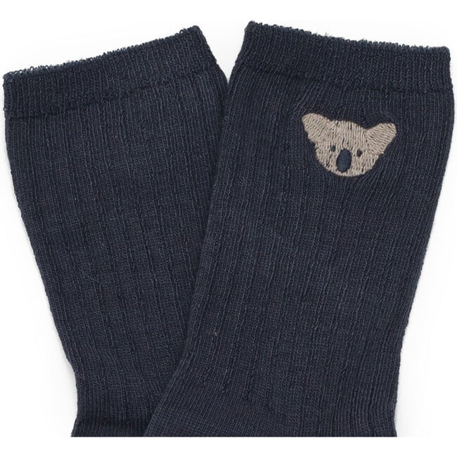 Bell Koala Calf-Length Socks, Night Blue - Socks - 3