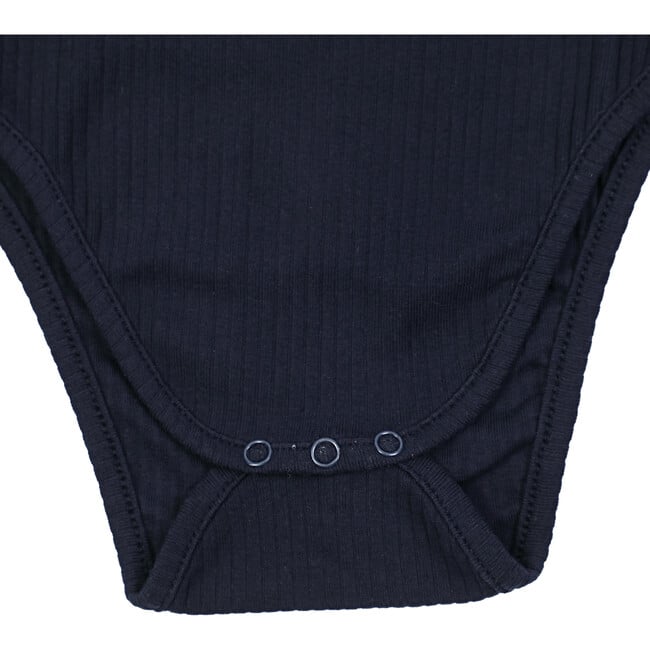 Mooby Long Sleeve Bodysuit, Navy - Onesies - 4