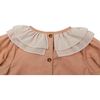 Birgitz Ruffled Neck Chiffon Blouse, Dusty Coral - Blouses - 4