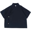 Zao Off-Centre Button Shirt, Night Sky Blue - Shirts - 1 - thumbnail
