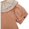 Birgitz Ruffled Neck Chiffon Blouse, Dusty Coral - Blouses - 6